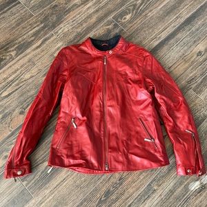 Gorgeous La Jolla Red Leather Jacket Brand new with tags